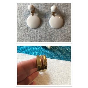 Two Pairs of Vintage Clip On Earrings